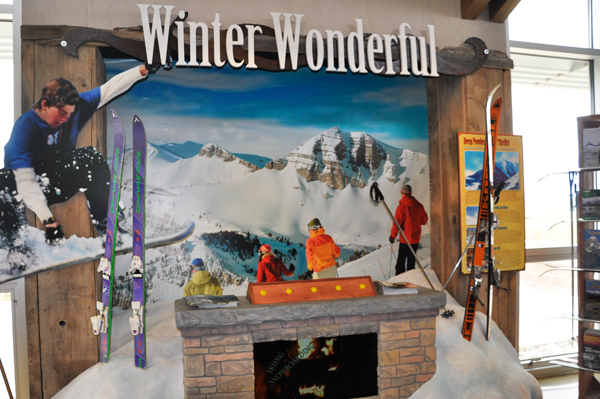 Winter display Inside the Wyoming Welcome Center